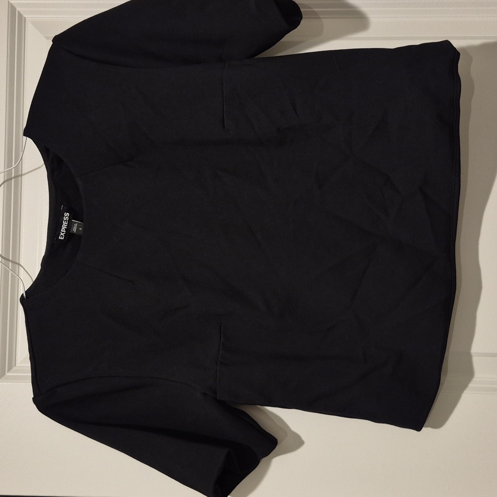 Express Elegant Black Crop Top